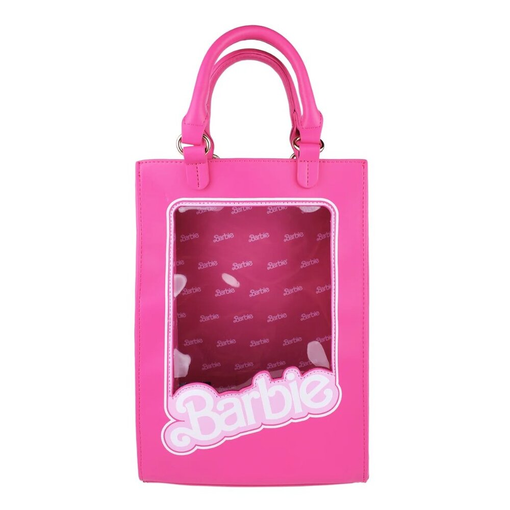 Cakeworthy Barbie Box Bag With Chain Strap, Pink